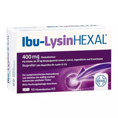 IBU-LYSINHEXAL Filmomhulde tabletten, 50 stuks IBU-LYSINHEXAL Filmomhulde tabletten, 50 stuks