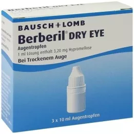BERBERIL Droog oog oogdruppels, 3X10 ml