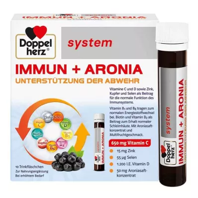 Doppelherz systeem Immune+Aronia ampullen, 10 stuks
