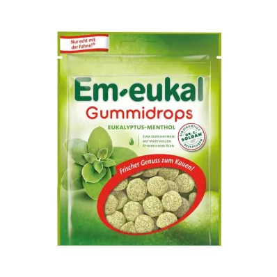 Em-eukal kauwgomdruppels eucalyptusmenthol met suiker, 90 g Em-eukal kauwgomdruppels eucalyptusmenthol met suiker, 90 g
