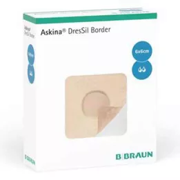 ASKINA DresSil Rand Sil.Schaumst.V.6x6 cm, 10 stuks