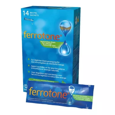 FERROTONE IJzer met appelconcentraat en vitamine C tablet, 14 x 25 ml FERROTONE IJzer met appelconcentraat en vitamine C tablet, 14 x 25 ml