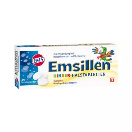 EMSILLEN Kinder keelpastilles vanille, 20 stuks