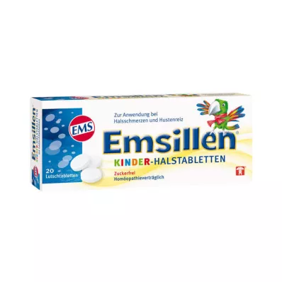 Emsillen kinderkeeltabletten, 20 stuks Emsillen kinderkeeltabletten, 20 stuks