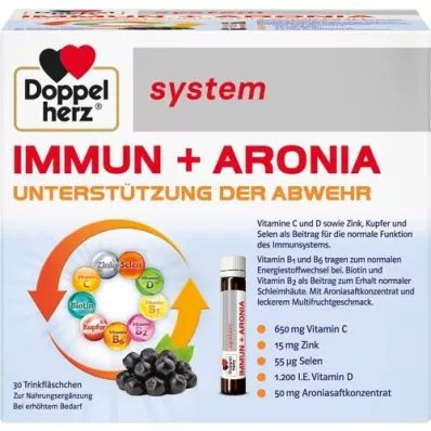 DOPPELHERZ Immun+Aronia systeemampullen, 30 stuks