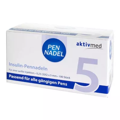PEN-NADELN Universele 5 canules 0,23x5 mm 32 G, 100 stuks PEN-NADELN Universele 5 canules 0,23x5 mm 32 G, 100 stuks