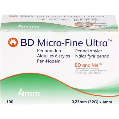 BD MICRO-FINE ULTRA Pennaalden 0,23x4 mm, 100 stuks