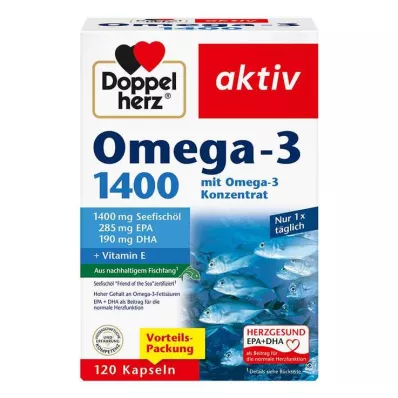 Doppelherz Omega-3 1.400 capsules, 120 stuks