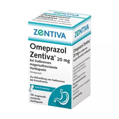 OMEPRAZOL Zentiva 20 mg voor brandend maagzuur, 14 stuks OMEPRAZOL Zentiva 20 mg voor brandend maagzuur, 14 stuks