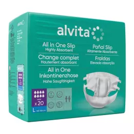 ALVITA All-in-One incontinentiebroekjes maxi large nacht, 20 stuks