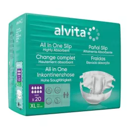 ALVITA All-in-One incontinentiebroekjes maxi xl nacht, 20 stuks