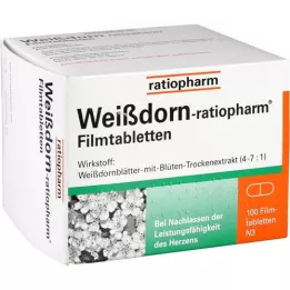 WEISSDORN-RATIOPHARM Filmomhulde tabletten, 100 stuks