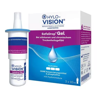 HYLO-VISION SafeDrop Gel Oogdruppels, 2X10 ml HYLO-VISION SafeDrop Gel Oogdruppels, 2X10 ml