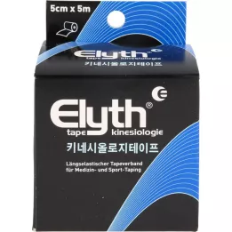 KINESIOLOGIE Tape Elyth 5 cmx5 m zwart, 1 st
