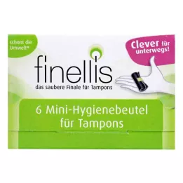 FINELLIS Mini hygiënezakjes voor tampons onderweg, 6 stuks
