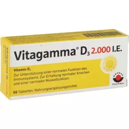 VITAGAMMA D3 2.000 I.U. vitamine D3 NEM tabletten, 50 st