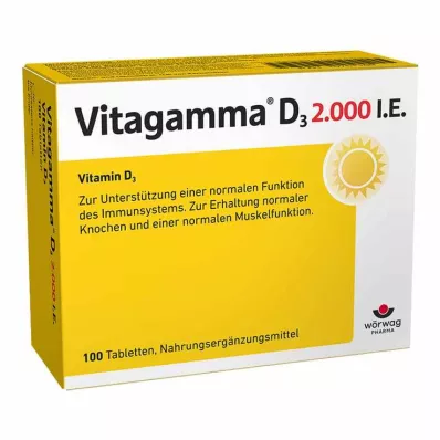 Vitagamma D3 2.000 IE Vitamine D3 NEM tabletten, 100 stuks Vitagamma D3 2.000 IE Vitamine D3 NEM tabletten, 100 stuks