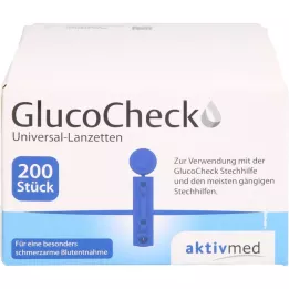 GLUCOCHECK Lancetten Universeel, 200 stuks