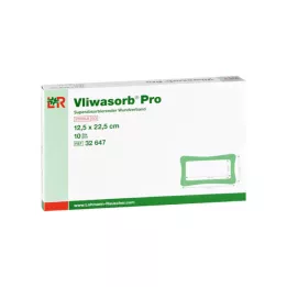 Vliwasorb Pro subabsorb.Komp.steril 12,5x22,5 cm, 10 stuks