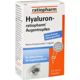 HYALURON-RATIOPHARM Oogdruppels, 2X10 ml