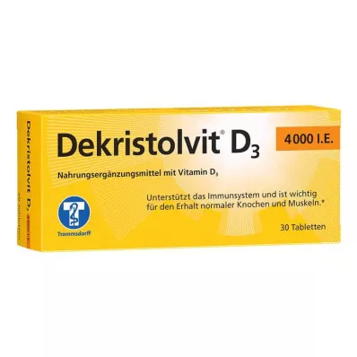 DEKRISTOLVIT D3 4.000 I.U. tabletten, 30 st DEKRISTOLVIT D3 4.000 I.U. tabletten, 30 st