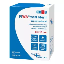 WUNDVERBAND steriel 8x10 cm transparant, 50 stuks