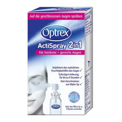 Optrex Actispray 2in1 voor droge + geïrriteerde ogen, 10 ml Optrex Actispray 2in1 voor droge + geïrriteerde ogen, 10 ml