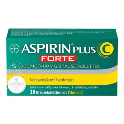 ASPIRIN plus C forte 800 mg/480 mg bruistabletten, 10 st