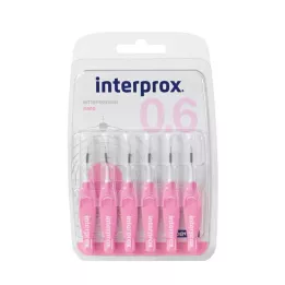 INTERPROX nano roze interdentale rager blister, 6 stuks