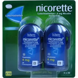 NICORETTE freshmint 4 mg zuigtabletten geperst, 80 stuks