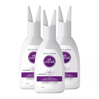 ELL-CRANELL 250 microgram/ml oplossing voor toepassing op het hoofd, 3 x 100 ml
