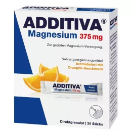 ADDITIVA Magnesium 375 mg Sticks Sinaasappel, 20 st