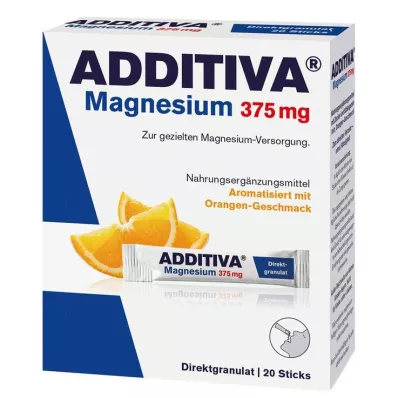 ADDITIVA Magnesium 375 mg Sticks Sinaasappel, 20 st