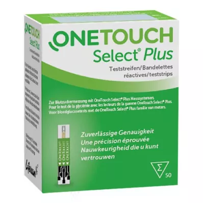 ONE TOUCH Select Plus bloedglucoseteststrips, 50 stuks ONE TOUCH Select Plus bloedglucoseteststrips, 50 stuks