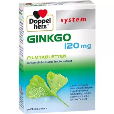 DOPPELHERZ Ginkgo 120 mg system filmomhulde tabletten, 30 st