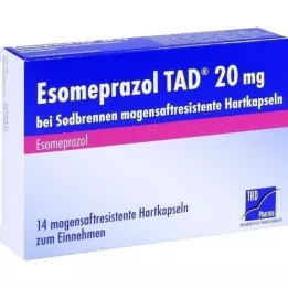 ESOMEPRAZOL TAD 20 mg voor maagzuur msr.harde capsules, 14 st