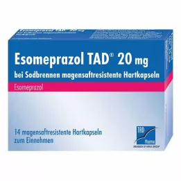 ESOMEPRAZOL TAD 20 mg voor maagzuur msr.harde capsules, 14 st