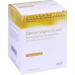 CALCIUM VITAMIN D3 acis 500 mg/400 I.U. Kauwtablet, 100 st