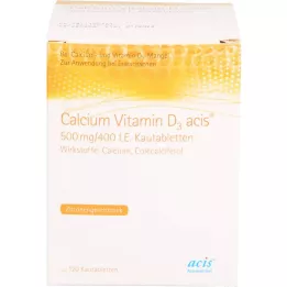 CALCIUM VITAMIN D3 acis 500 mg/400 I.U. Kauwtablet, 120 st