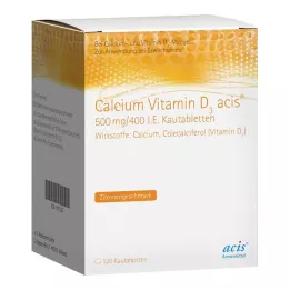 CALCIUM VITAMIN D3 acis 500 mg/400 I.U. Kauwtablet, 120 st