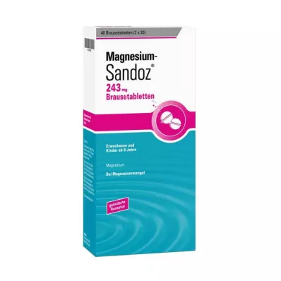Magnesium Sandoz 243 mg bruistabletten, 40 stuks Magnesium Sandoz 243 mg bruistabletten, 40 stuks