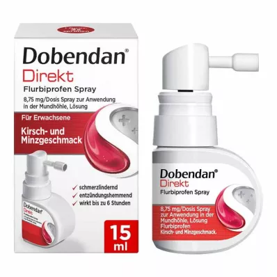 DOBENDAN Directe Flurbiprofen-spray 8,75mg/dos.mond, 15 ml DOBENDAN Directe Flurbiprofen-spray 8,75mg/dos.mond, 15 ml