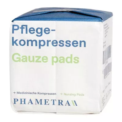 Verzorgingskompressen vlies 10x10 cm niet-steriel 4-voudig, 100 stuks