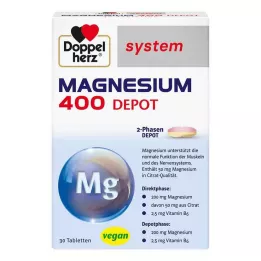 DOPPELHERZ Magnesium 400 Depot systeemtabletten, 30 stuks