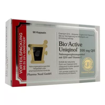 BIO ACTIVE Uniqinol 100 mg QH Pharma Nord Capsules, 90 stuks BIO ACTIVE Uniqinol 100 mg QH Pharma Nord Capsules, 90 stuks