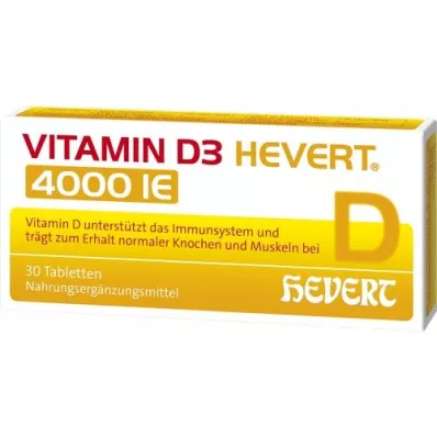 VITAMIN D3 HEVERT 4.000 I.U. tabletten, 30 st