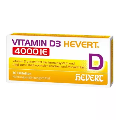 VITAMIN D3 HEVERT 4.000 I.U. tabletten, 30 st VITAMIN D3 HEVERT 4.000 I.U. tabletten, 30 st