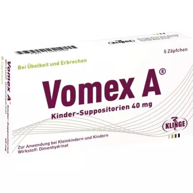 VOMEX A Zetpillen voor kinderen 40 mg, 5 stuks