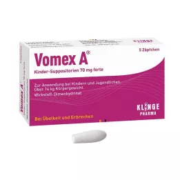 VOMEX A Zetpillen voor kinderen 70 mg forte, 5 stuks