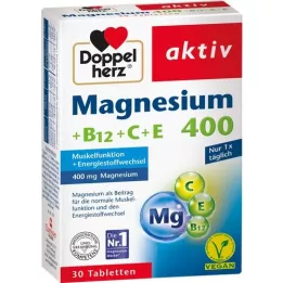 DOPPELHERZ Magnesium 400+B12+C+E Tabletten, 30 stuks